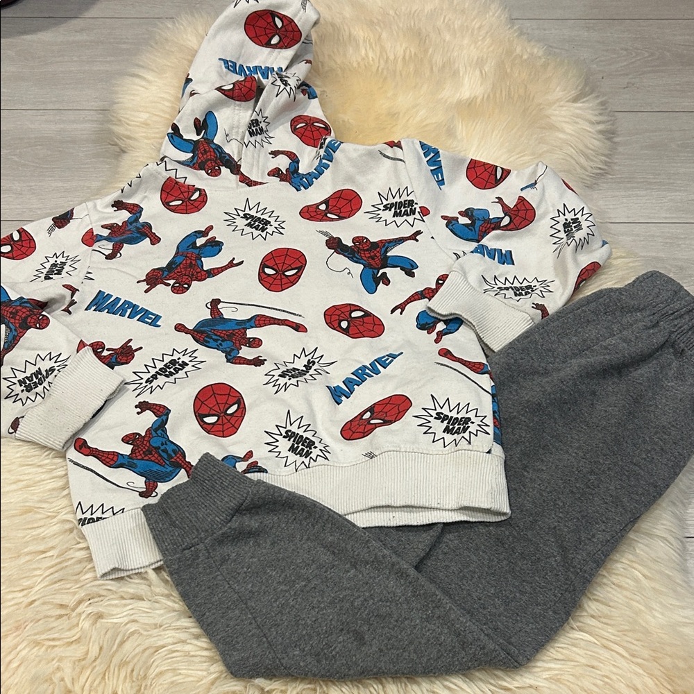 Marvel Spider-Man Graphic Hoodie and Gray Pants